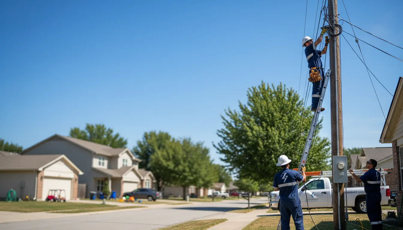 Residential electrician providing installation services in Hearne, TX